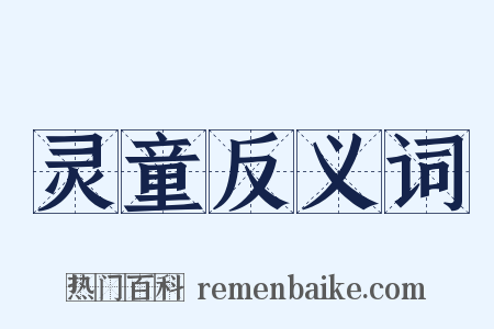 灵童反义词是什么意思的图片